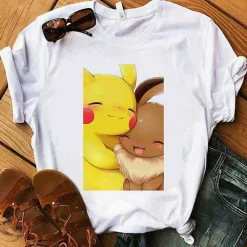 Pokemon T-Shirt Fur Frauen / Madchen Snorlax Togepi Squirtle Japanese T-Shirt