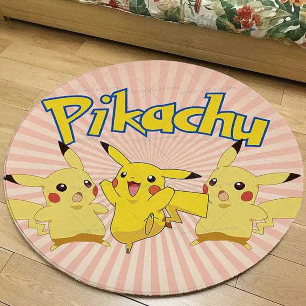 Runder Flanel Pokemon Teppich In Vielen Motiven
