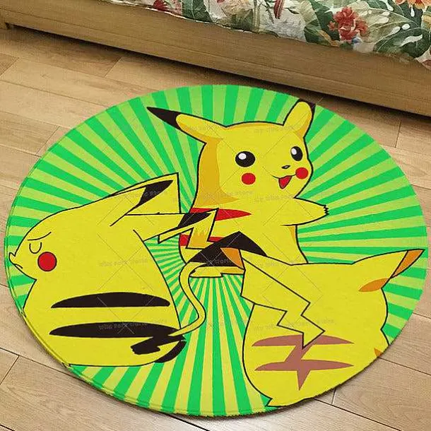 Runder Flanel Pokemon Teppich In Vielen Motiven