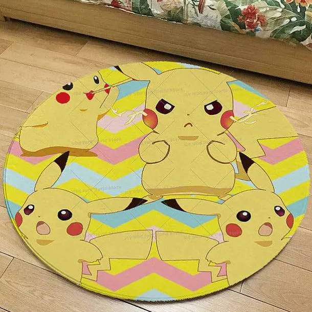 Runder Flanel Pokemon Teppich In Vielen Motiven