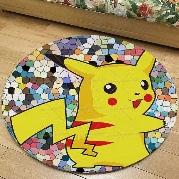 Runder Flanel Pokemon Teppich In Vielen Motiven
