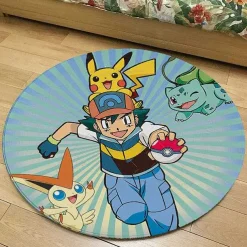 Runder Flanel Pokemon Teppich In Vielen Motiven