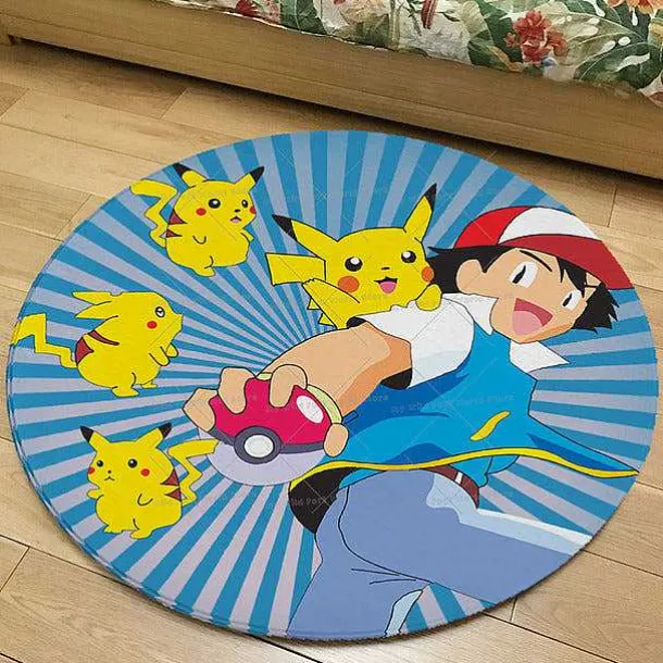 Runder Flanel Pokemon Teppich In Vielen Motiven