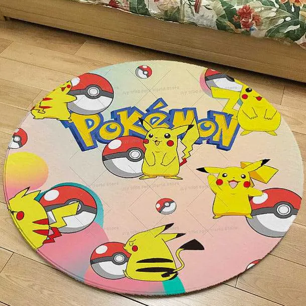 Runder Flanel Pokemon Teppich In Vielen Motiven