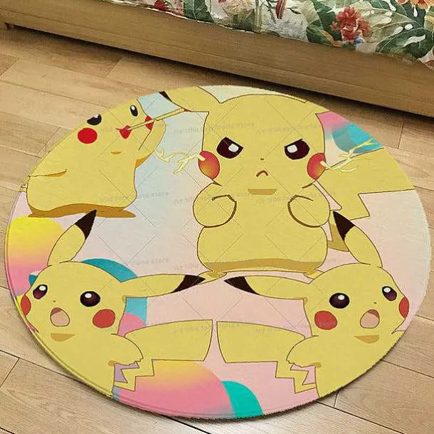 Runder Flanel Pokemon Teppich In Vielen Motiven