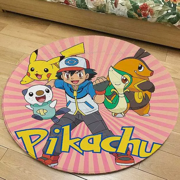 Runder Flanel Pokemon Teppich In Vielen Motiven
