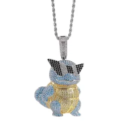 Schiggy Squritle - Stylishe Pokemon Hip Hop Hals Kette