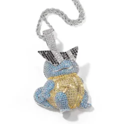 Schiggy Squritle - Stylishe Pokemon Hip Hop Hals Kette