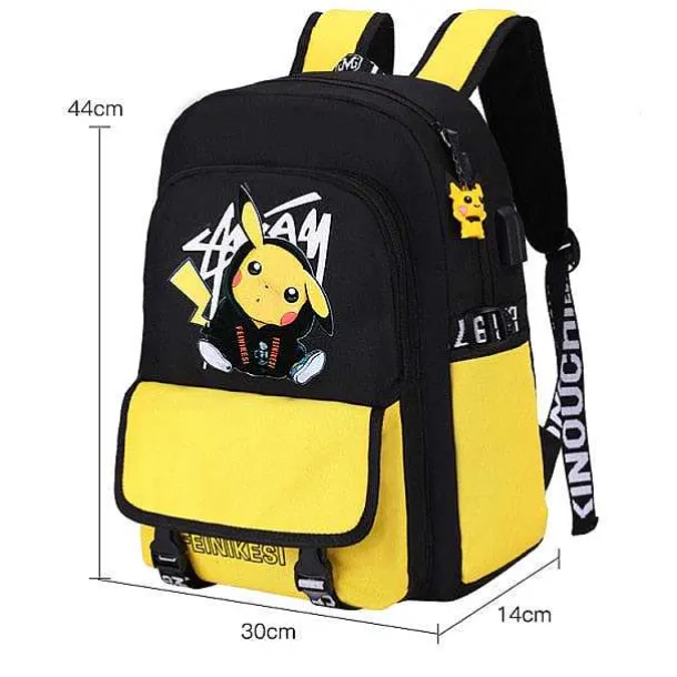 Schul Rucksack Mit Pikachu Pokemon Motiv