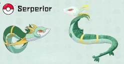 Serperior Serpiroyal Stofftier Pokemon (Ca. 110Cm)