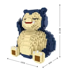 Sitzender Relaxo / Snorlax Pokemon Baustein Set