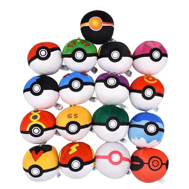 15 Stk. Pokemon Ball Plusch Keychain Masterball Kollektion