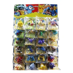 24 Stk. Pokemon Figuren (Ca. 2-6Cm) Mit Karten
