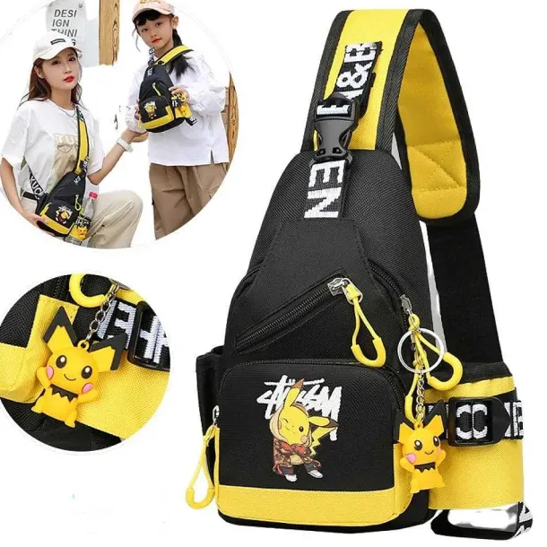 Stylische Schultertasche Fur Kinder Im Pikachu Look