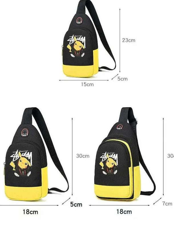 Stylishe Pikachu Sling Bag Schulter Tasche