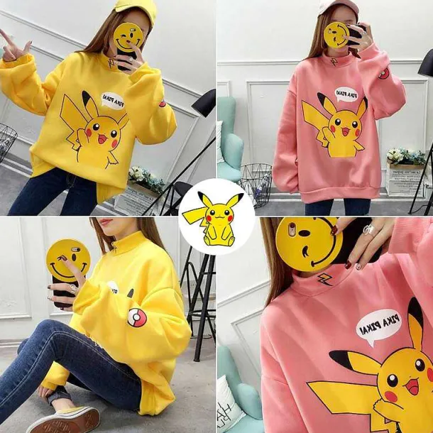 Stylisher Pokemon Pikachu Sweater Uberlange