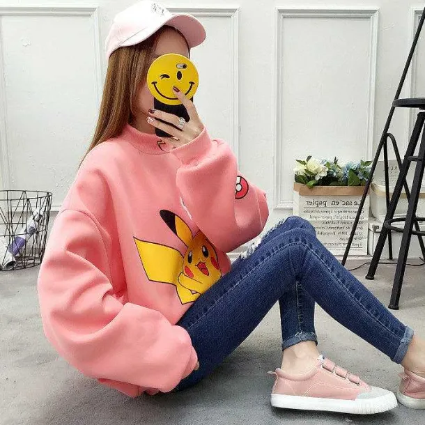 Stylisher Pokemon Pikachu Sweater Uberlange