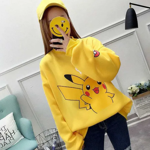 Stylisher Pokemon Pikachu Sweater Uberlange