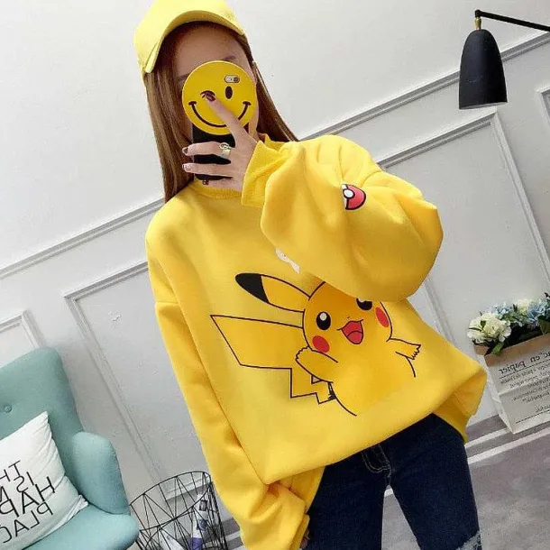 Stylisher Pokemon Pikachu Sweater Uberlange