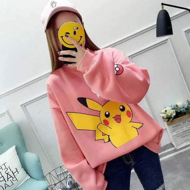 Stylisher Pokemon Pikachu Sweater Uberlange