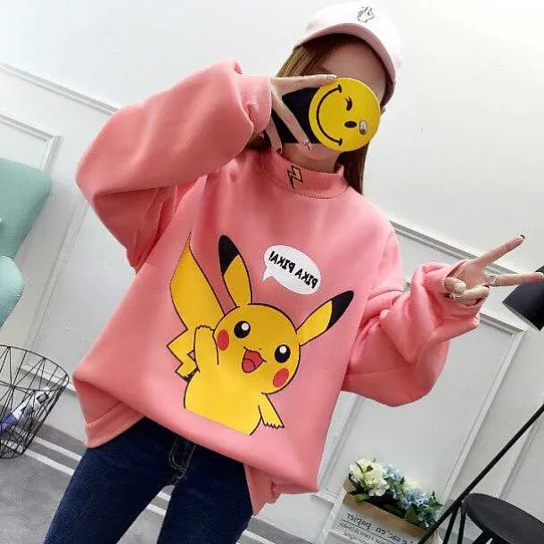 Stylisher Pokemon Pikachu Sweater Uberlange