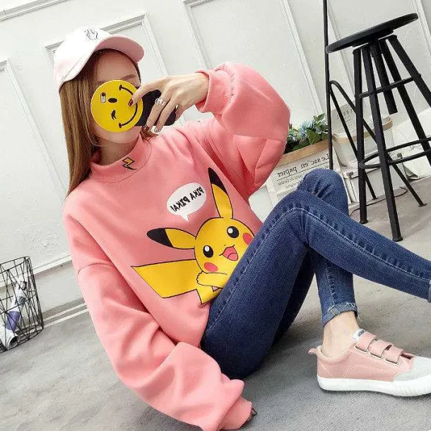 Stylisher Pokemon Pikachu Sweater Uberlange