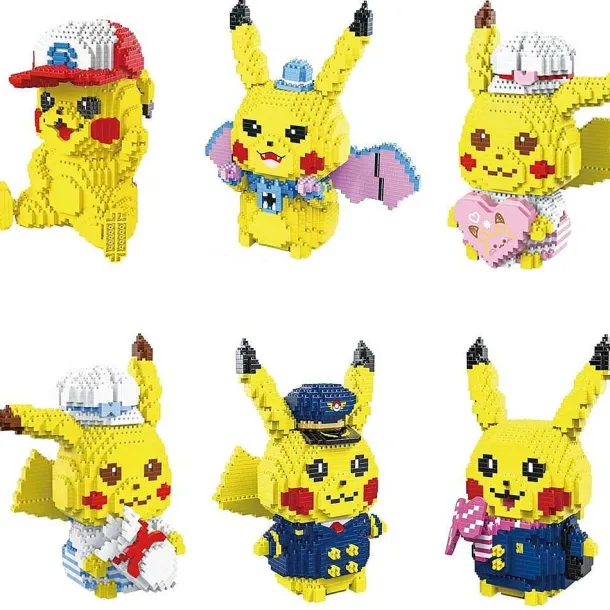 Suse Pikachu Baustein Figuren (6 Motive Zur Auswahl)