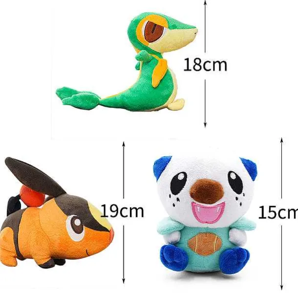 3-Teilige Pokemon Pluschfiguren Regionen-Sammlung