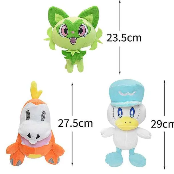 3-Teilige Pokemon Pluschfiguren Regionen-Sammlung