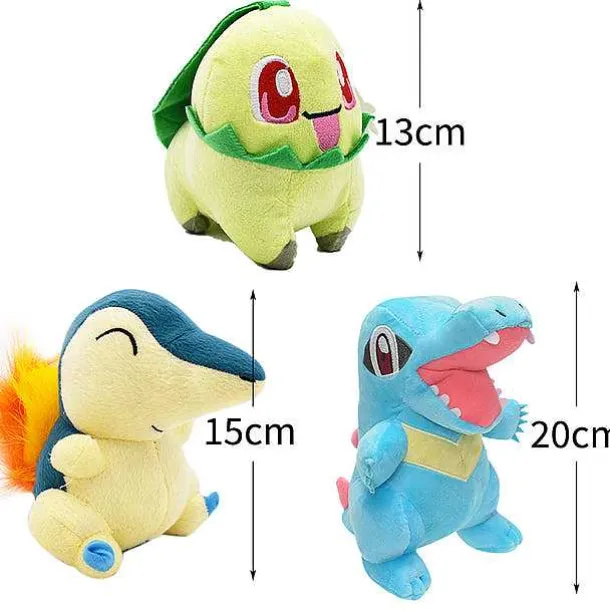 3-Teilige Pokemon Pluschfiguren Regionen-Sammlung