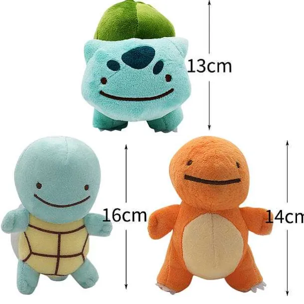 3-Teilige Pokemon Pluschfiguren Regionen-Sammlung