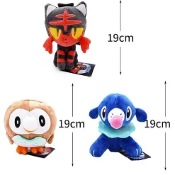 3-Teilige Pokemon Pluschfiguren Regionen-Sammlung