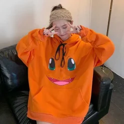 Toller Pikachu, Glumanda, Schiggy Oder Enton Pokemon Oversize Hoodie Pullover
