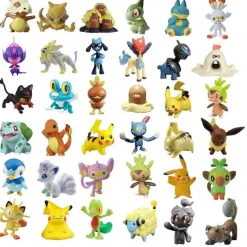 Tomy Wct Pokemon Figuren Pikachu Piplup Vulpix Meowth Cubone Marshadow Axew Keldeo Ca. 4Cm