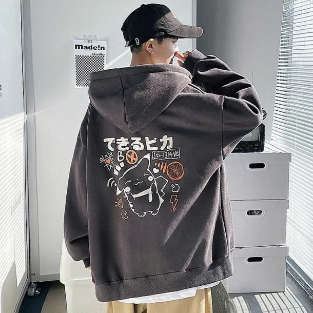 Unisex Oversize Hoodie Mit Pokemon Backprint