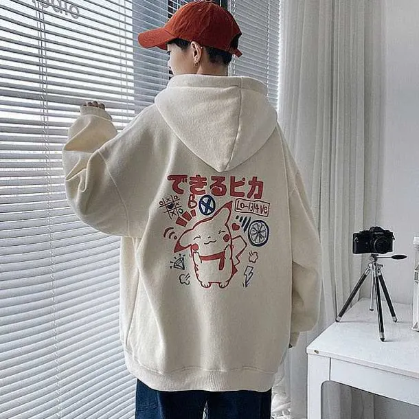Unisex Oversize Hoodie Mit Pokemon Backprint