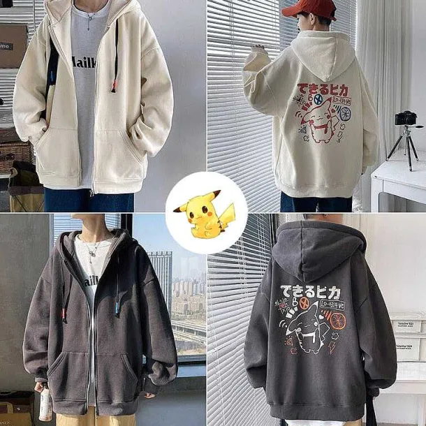 Unisex Oversize Hoodie Mit Pokemon Backprint