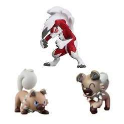 Wuffels Rockruff Lycanroc Evolution Figuren Pokemon (3 Motive Zur Wahl)